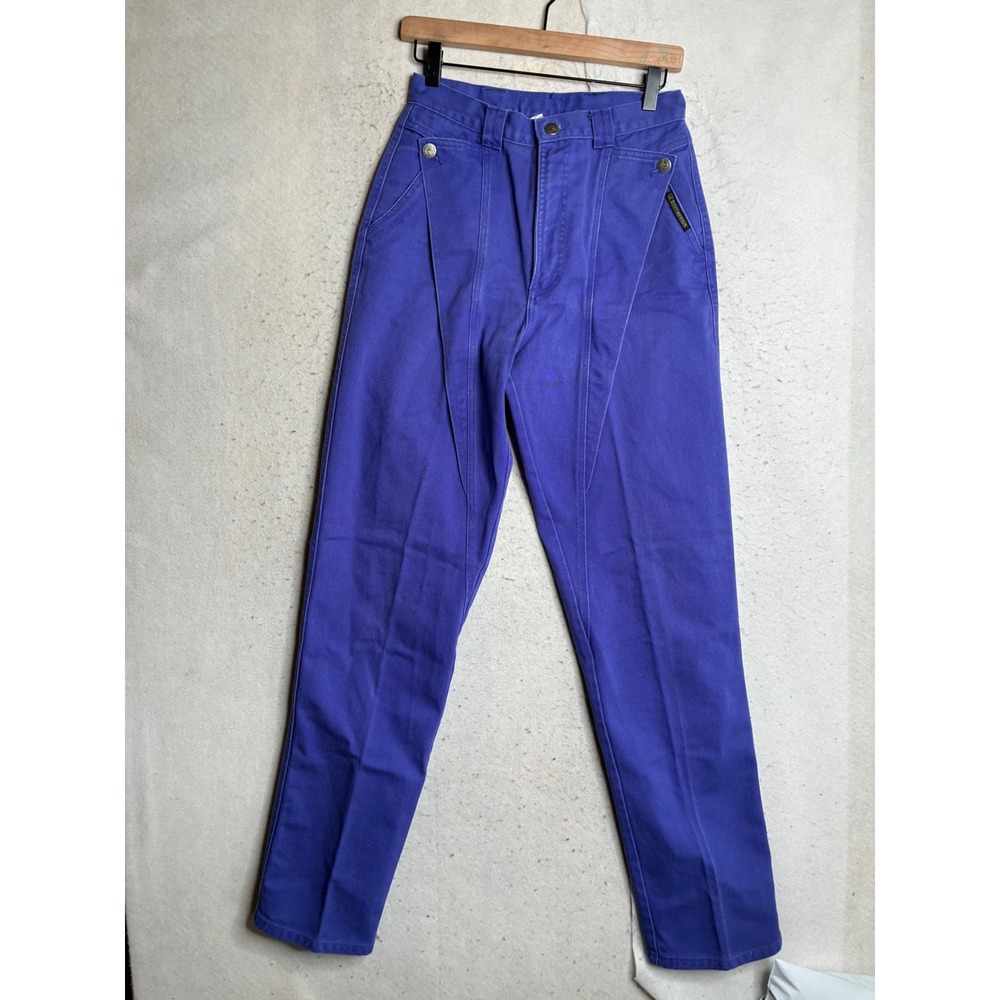 VTG Rocky Mountain High Waisted Western Jeans Purple Blue Made in USA 30/11